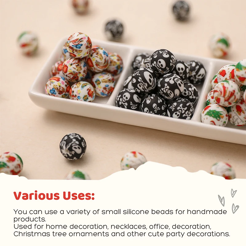 Cuentas de silicona para dentición masticables bebé grado alimenticio - imagen 3