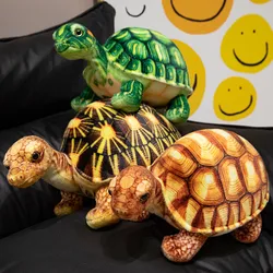 Peluche tortuga marina verde realista suave, juguete infantil