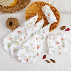 Set de paños multiusos para bebé en lana coral: toallitas y baberos
