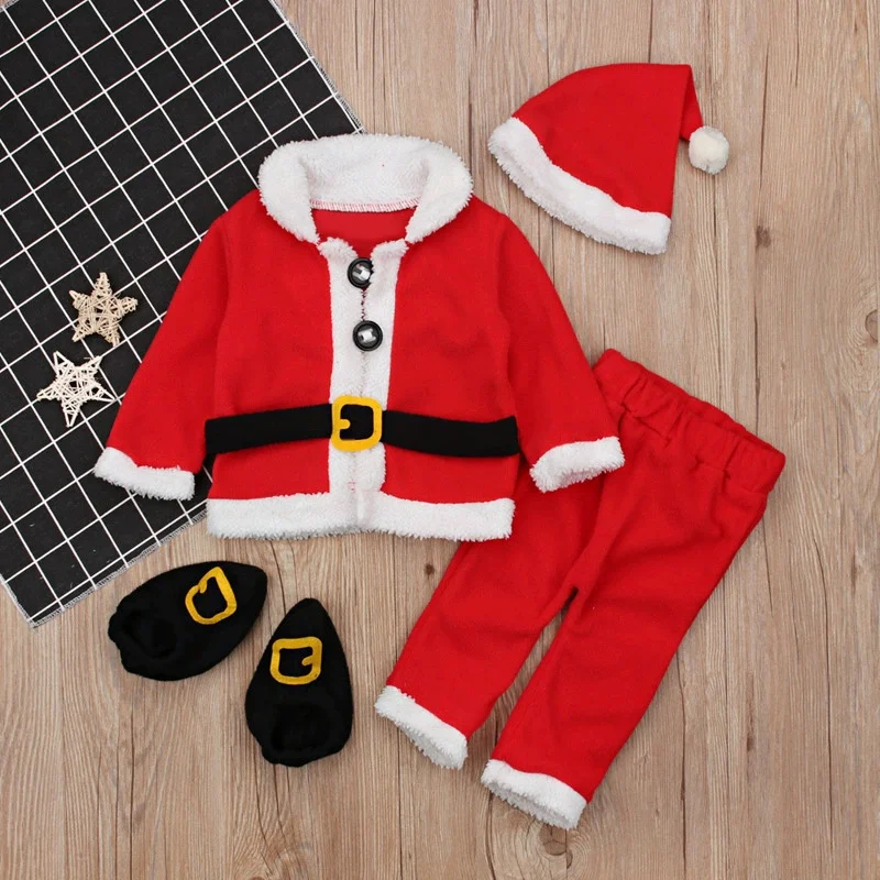 Conjunto navideño para bebé con abrigo y pantalón cálido