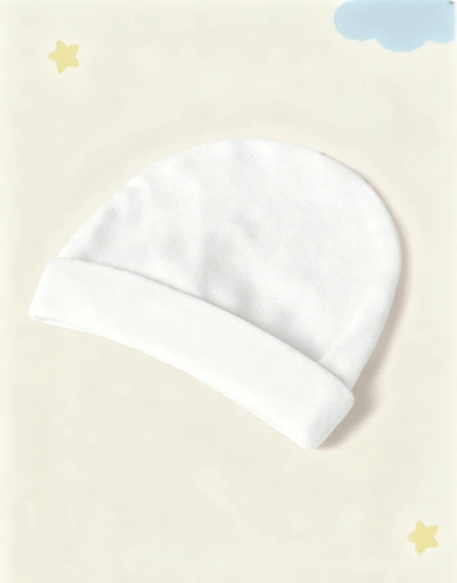 Gorro de bebé liso transpirable suave con guantes a juego - imagen 4
