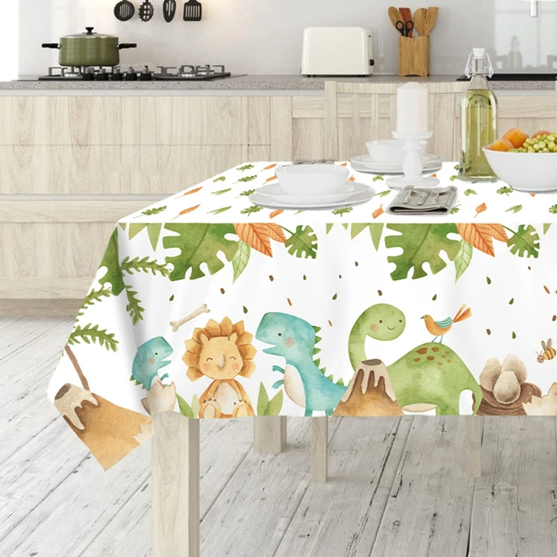 Kit mantel y vajilla desechable de dinosaurio para fiesta infantil