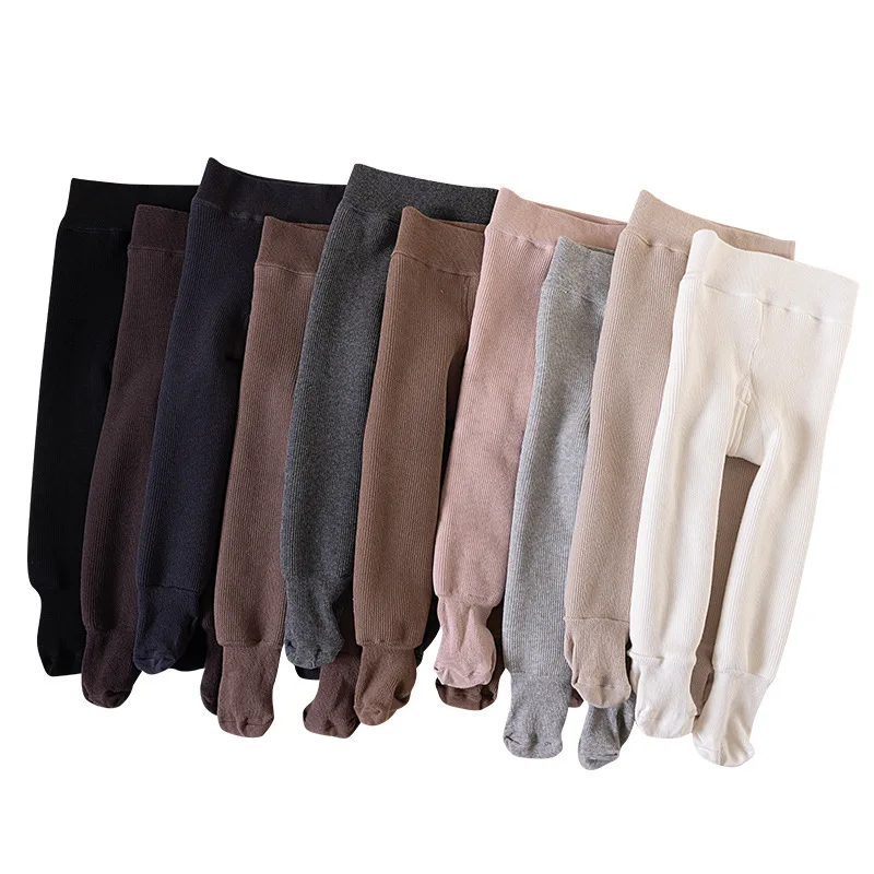 Leggings forro polar rayados para bebé niña – Invierno cálido y cómodo - imagen 2