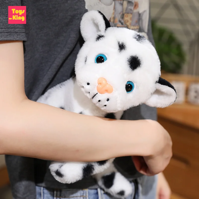 Peluche leopardo cojín sentado de felpa con puntos negros y blancos - imagen 3