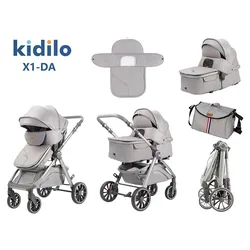 Cochecito Kidilo plegable ligero con respaldo reclinable