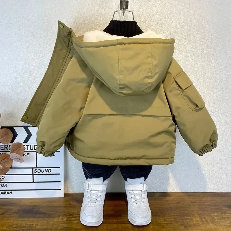 Chaqueta de invierno niños con capucha y cremallera - imagen 4