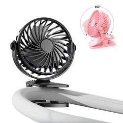 Ventilador portátil recargable para carrito de bebé, mano y hogar