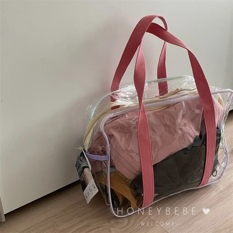 Bolsa de gelatina transparente con compartimentos para artículos de bebé