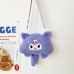 Mochila de peluche Kuromi Sanrio con estilo anime kawaii