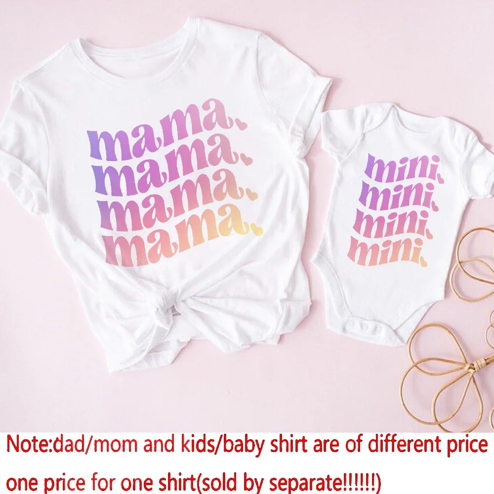 Mamá Mimi Conjunto Madre e Hija Verano - Camiseta y Body a Juego