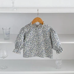 Camiseta manga larga niña estampado floral – suave y cómoda para otoño
