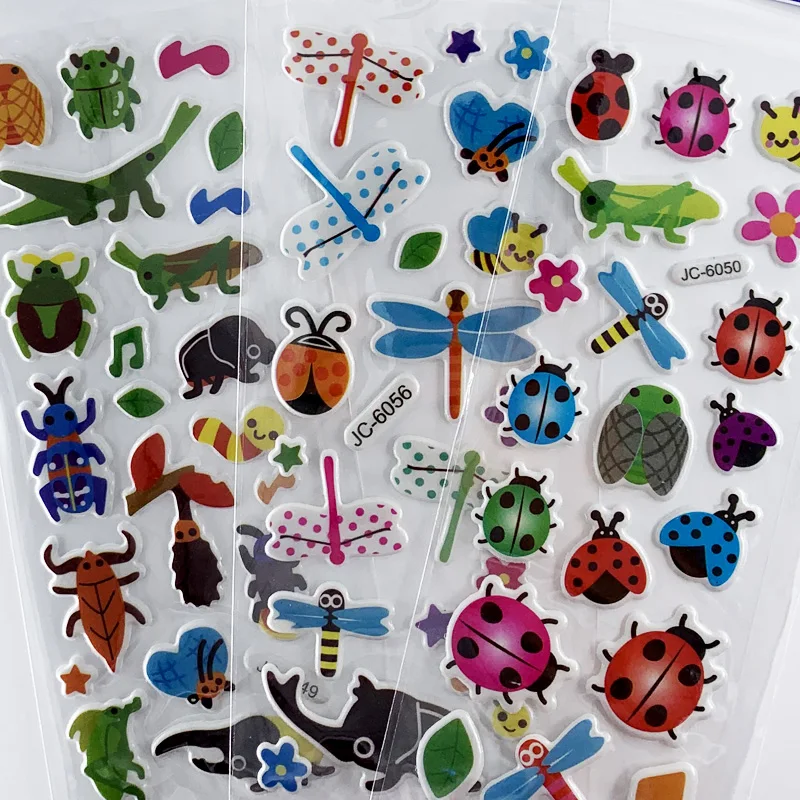 Pegatinas 3D de insectos para niños – Set abeja y mariquita - imagen 3