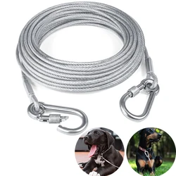 Cable de acero para correa canina con hebilla giratoria