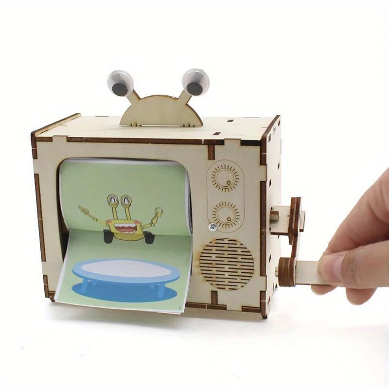Juguete STEM máquina de animación con manivela para niños y niñas - imagen 3