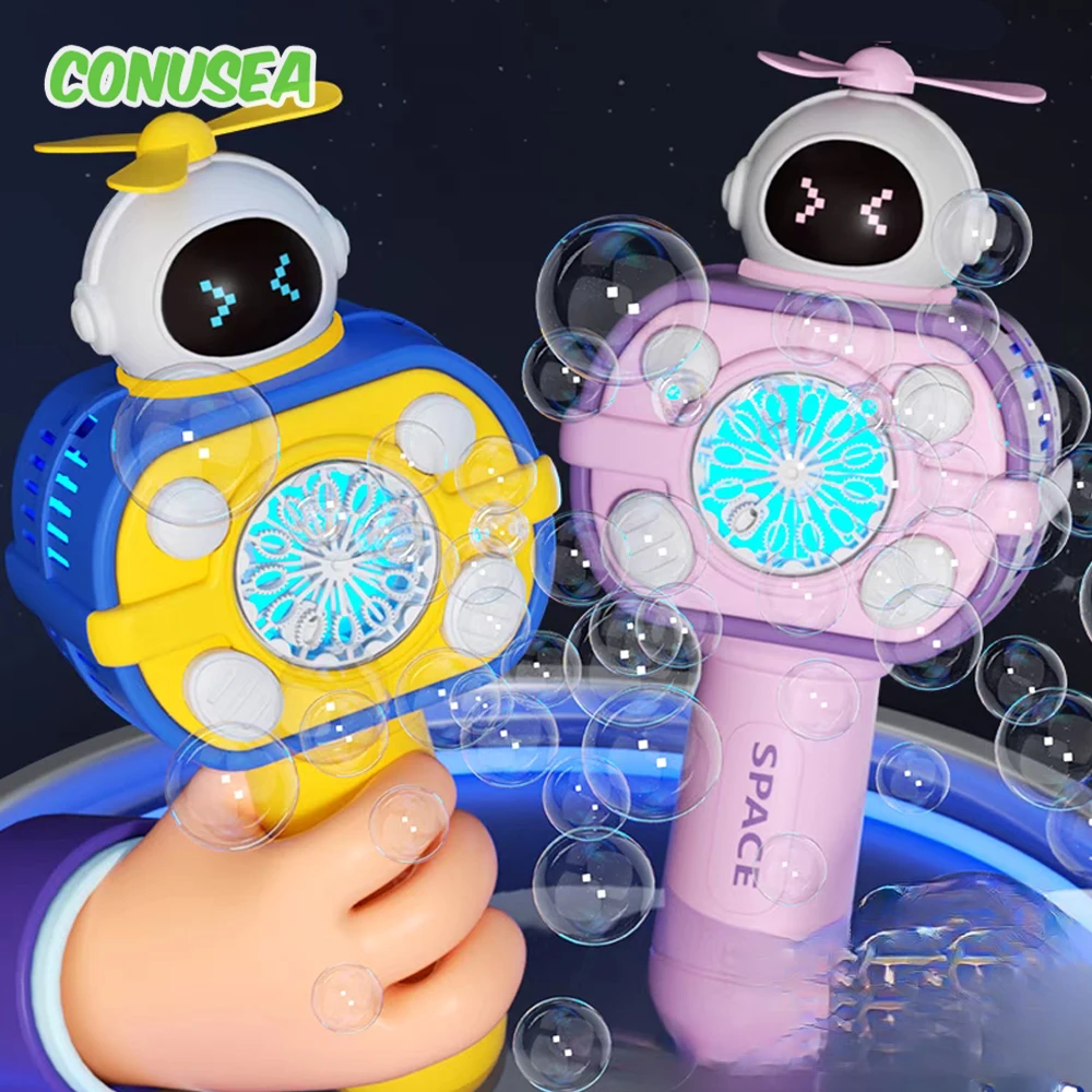 Pistola de burbujas eléctrica automática espacial para niños y niñas - imagen 2