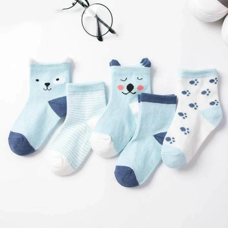 Calcetines de bebé de algodón suaves con gato – Diseño lindo - imagen 2