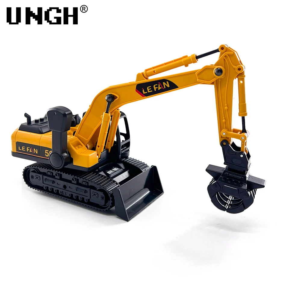 UNGH Camión de Juguete con Grúa y Excavadora – Vehículo de Ingeniería para Niños - imagen 4