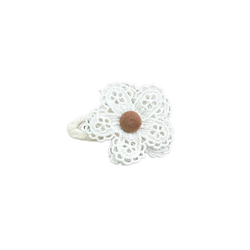 Pinza para el pelo con lazo de encaje retro floral crema - imagen 3