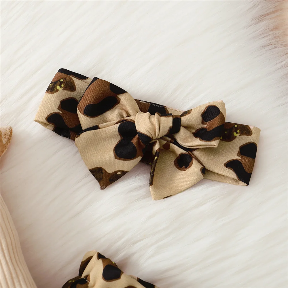 Conjunto leopardo recién nacida 0-18 meses con mono y diadema - imagen 3
