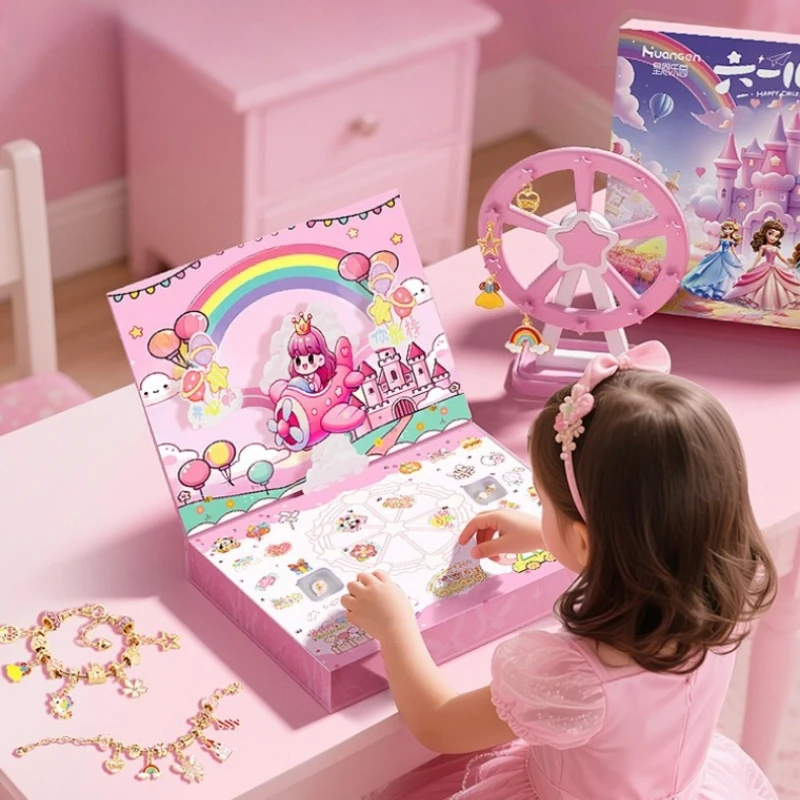 Kit de pulseras DIY con abalorios y colgantes para niñas