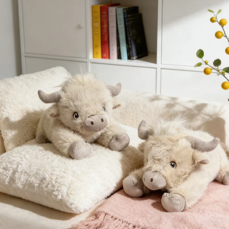 Peluche de vaca suave estilo tierno para niñas, decoración hogar - imagen 2