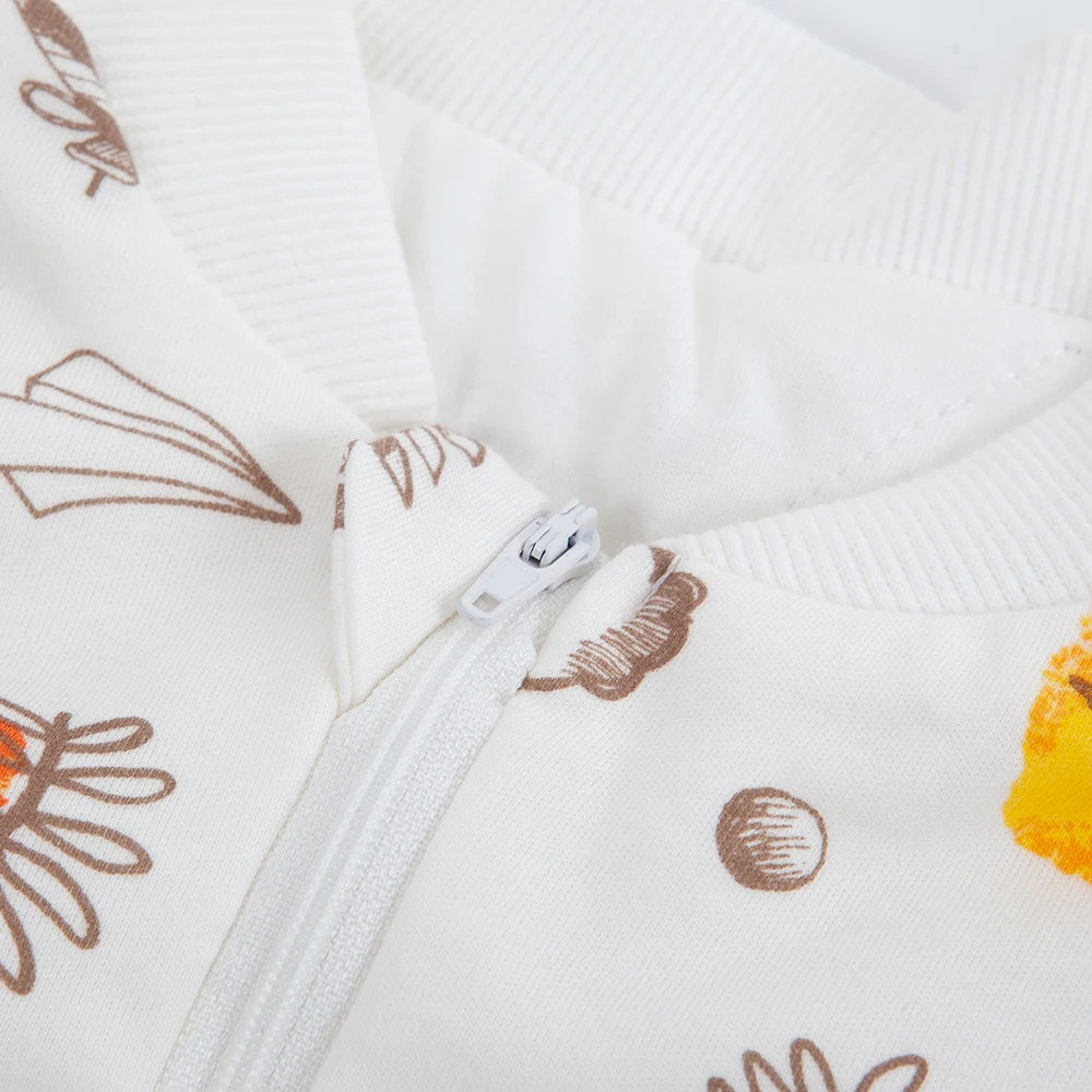 Saco de dormir bebé con motivos de león – Algodón suave con cremallera