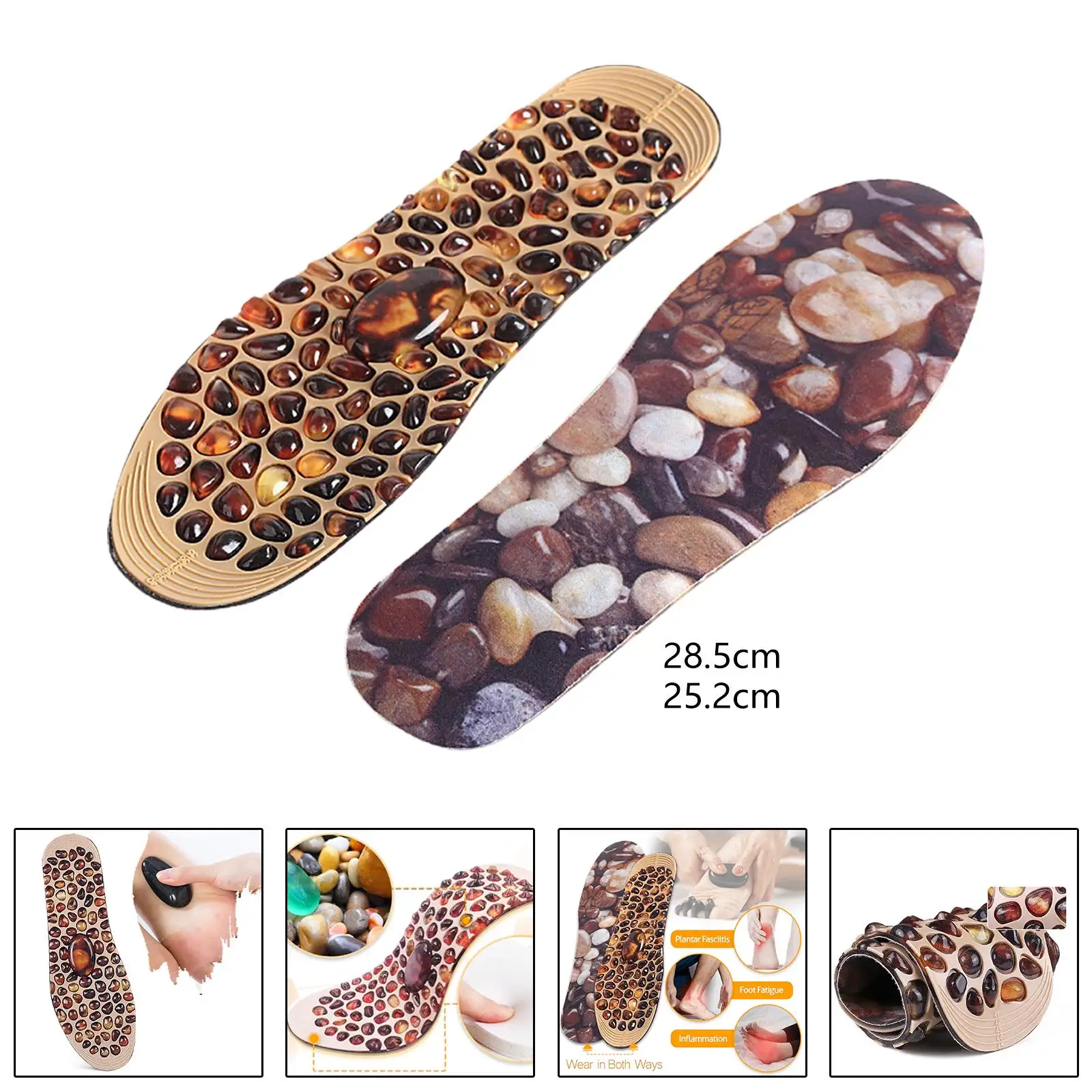 Plantillas de masaje transpirables recortables para zapatos y sandalias