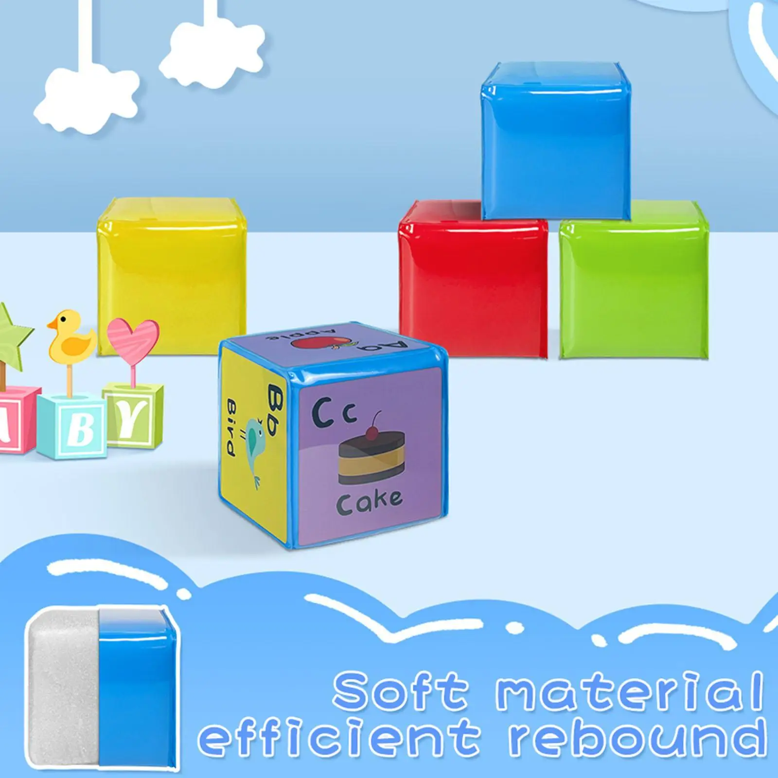 Dados blandos educativos de manualidades para fiesta, motricidad fina