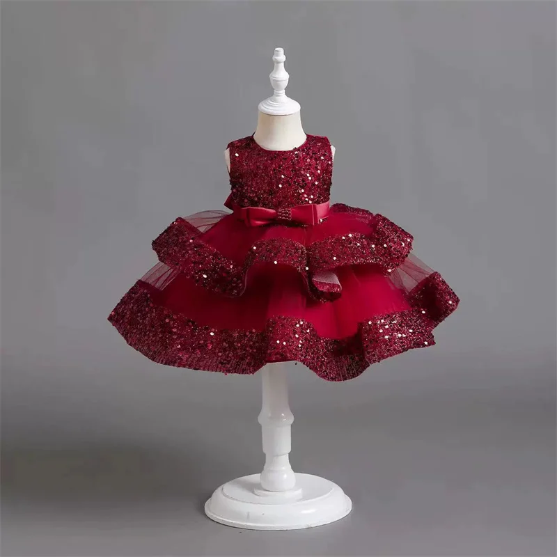 Vestido niña princesa con lentejuelas para fiesta - imagen 5