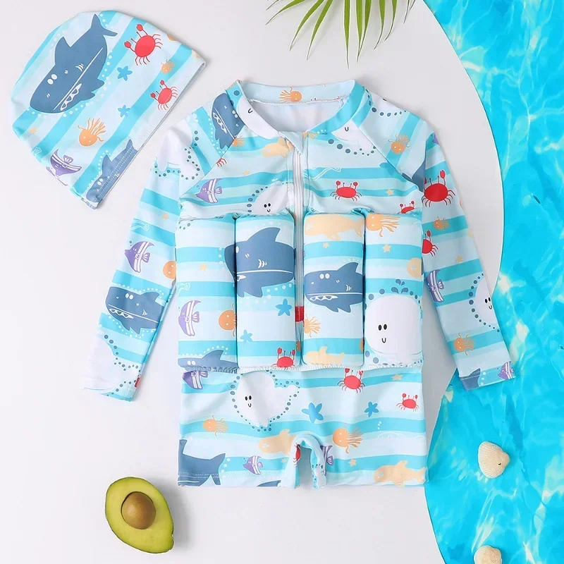 Traje de baño flotante para niño con dibujos animados - imagen 3