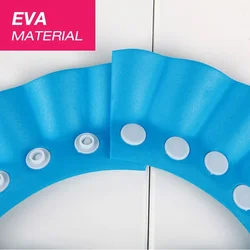 Gorro de baño ajustable para bebé con visera antisalpicaduras