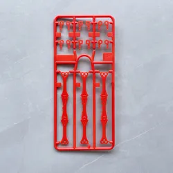 Placa angular ajustable Mini 4WD para cabezal en rojo y negro