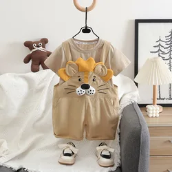 Conjunto de verano para bebé: camiseta con dibujos animados y shorts
