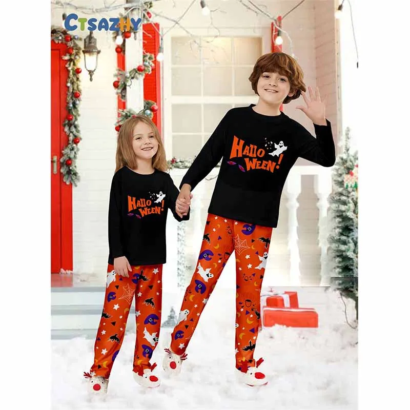 Pijama de Halloween familiar de manga larga para mamá e hija - imagen 4
