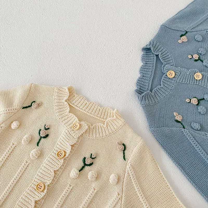 Conjunto cárdigan y mono de punto para bebé niña - imagen 5