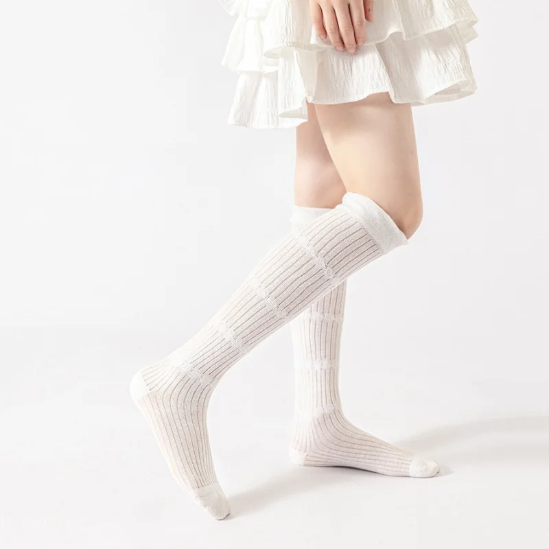 Calcetines finos de verano hasta la rodilla de algodón transpirable - imagen 2