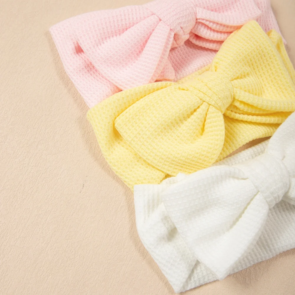 Diadema para niña con lazo liso y bandas elásticas suaves - imagen 4