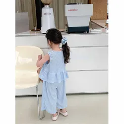 Conjunto de verano para niño: top con volantes y pantalón