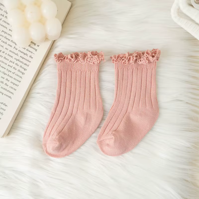 Calcetines cortos con volantes para bebé y niña - Algodón suave - imagen 5