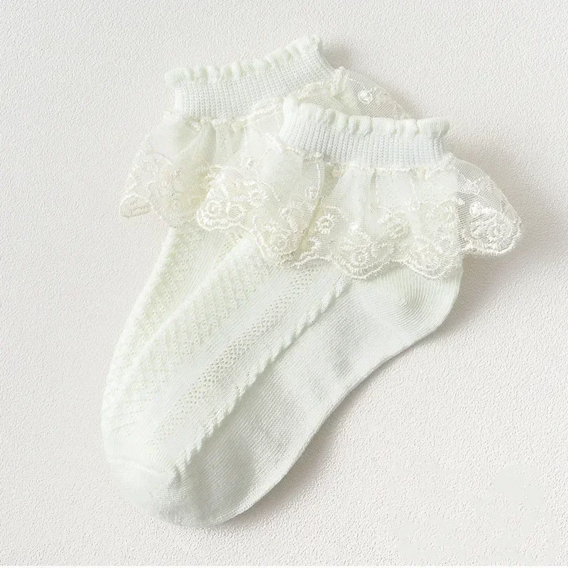Calcetines de algodón con encaje para bebé niña - imagen 2