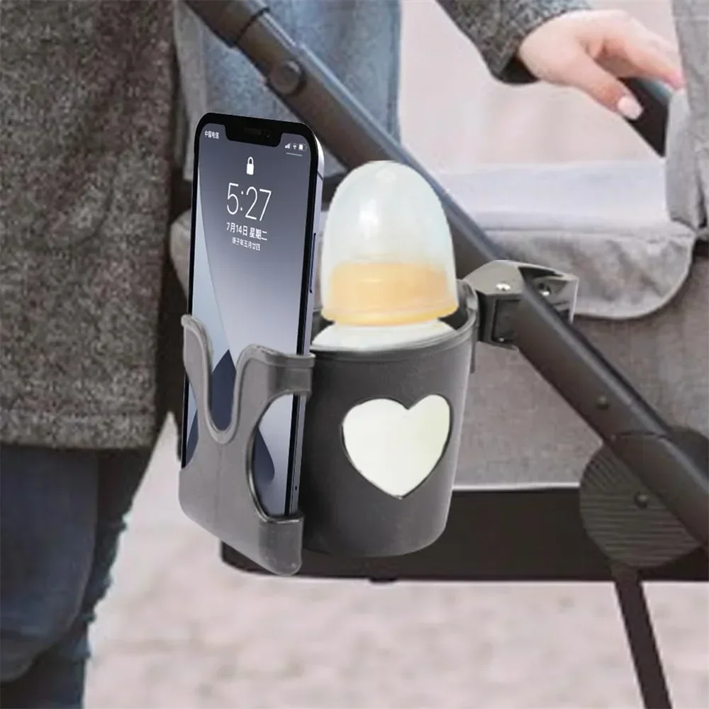 Portavasos universal para cochecito con soporte teléfono y biberón - imagen 2