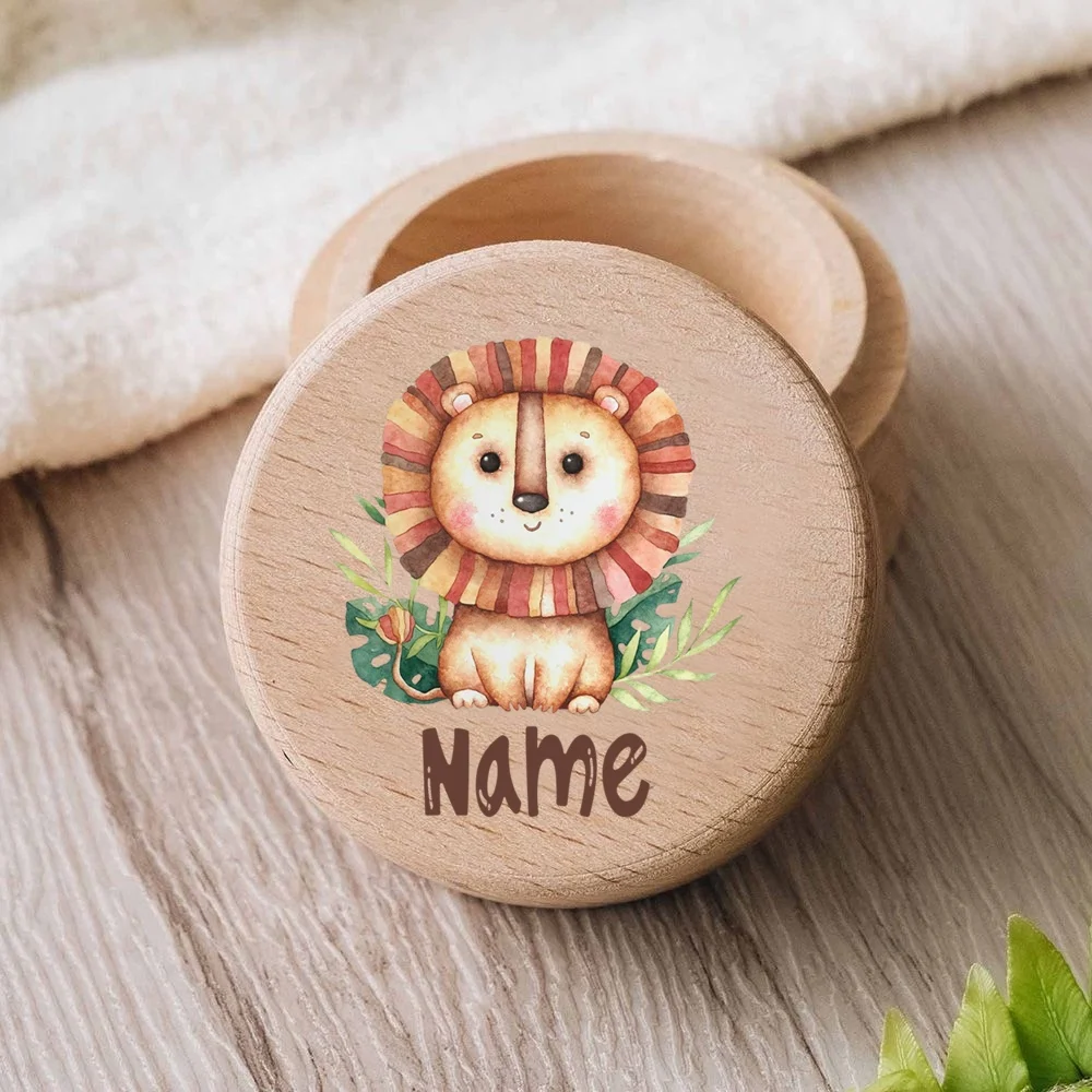 Caja de dientes personalizada de animales con nombre grabado - imagen 2