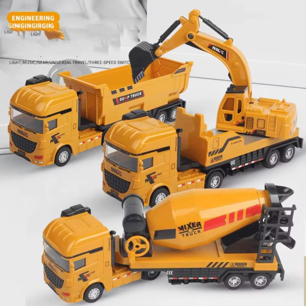 Camión juguete excavadora mezclador realista para niños - imagen 5