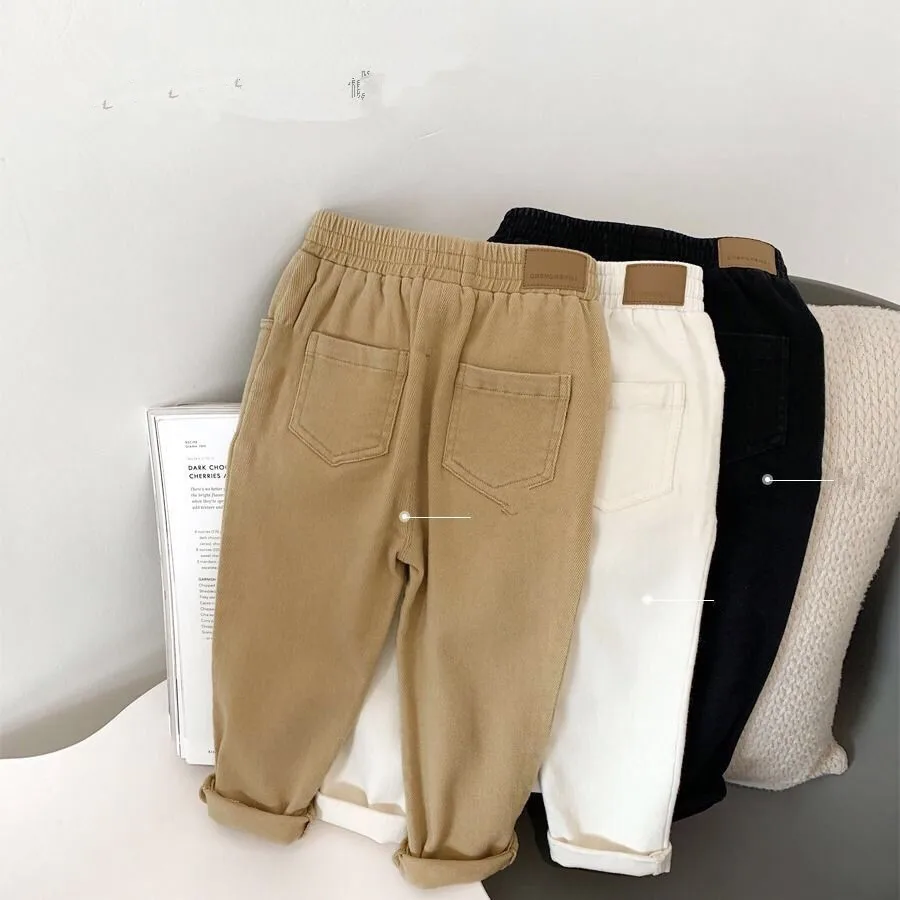 Pantalones casuales para niños – Color sólido - imagen 4