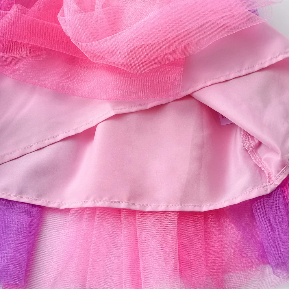 DXTON Vestido tutú de princesa para niña manga larga - imagen 4