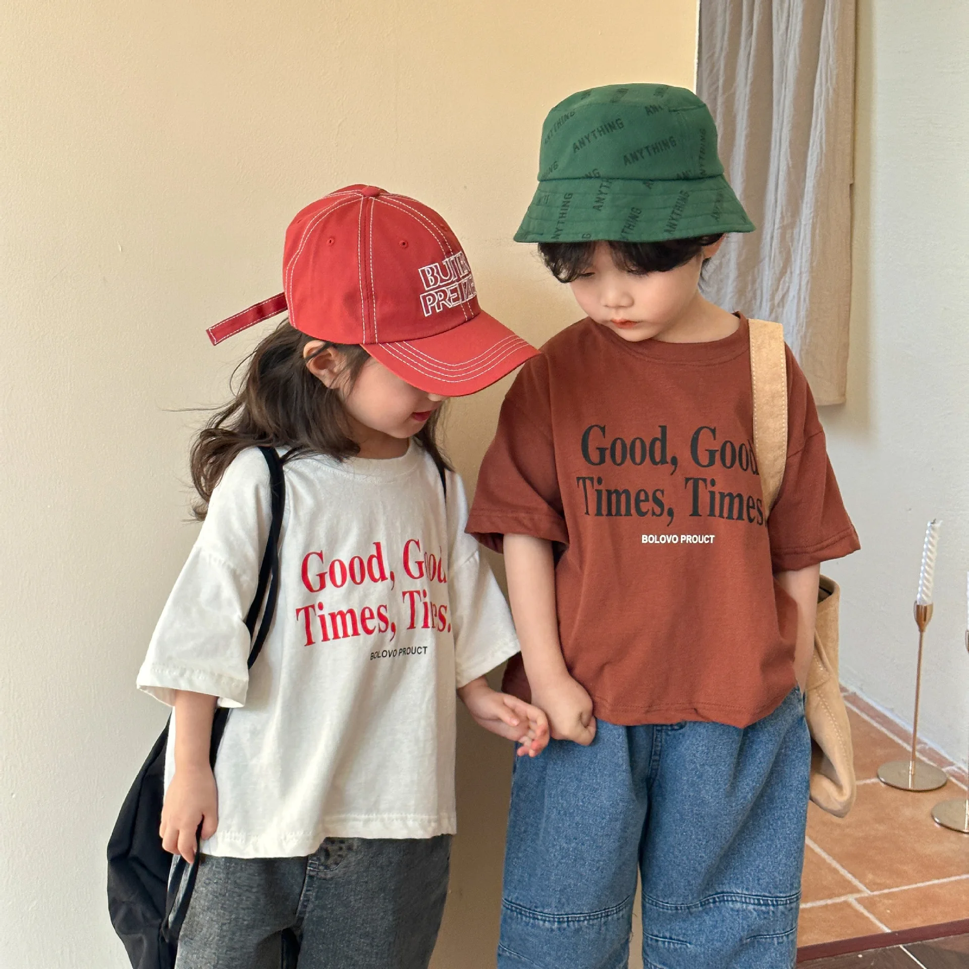 Camiseta infantil de algodón con letras – Manga corta - imagen 3