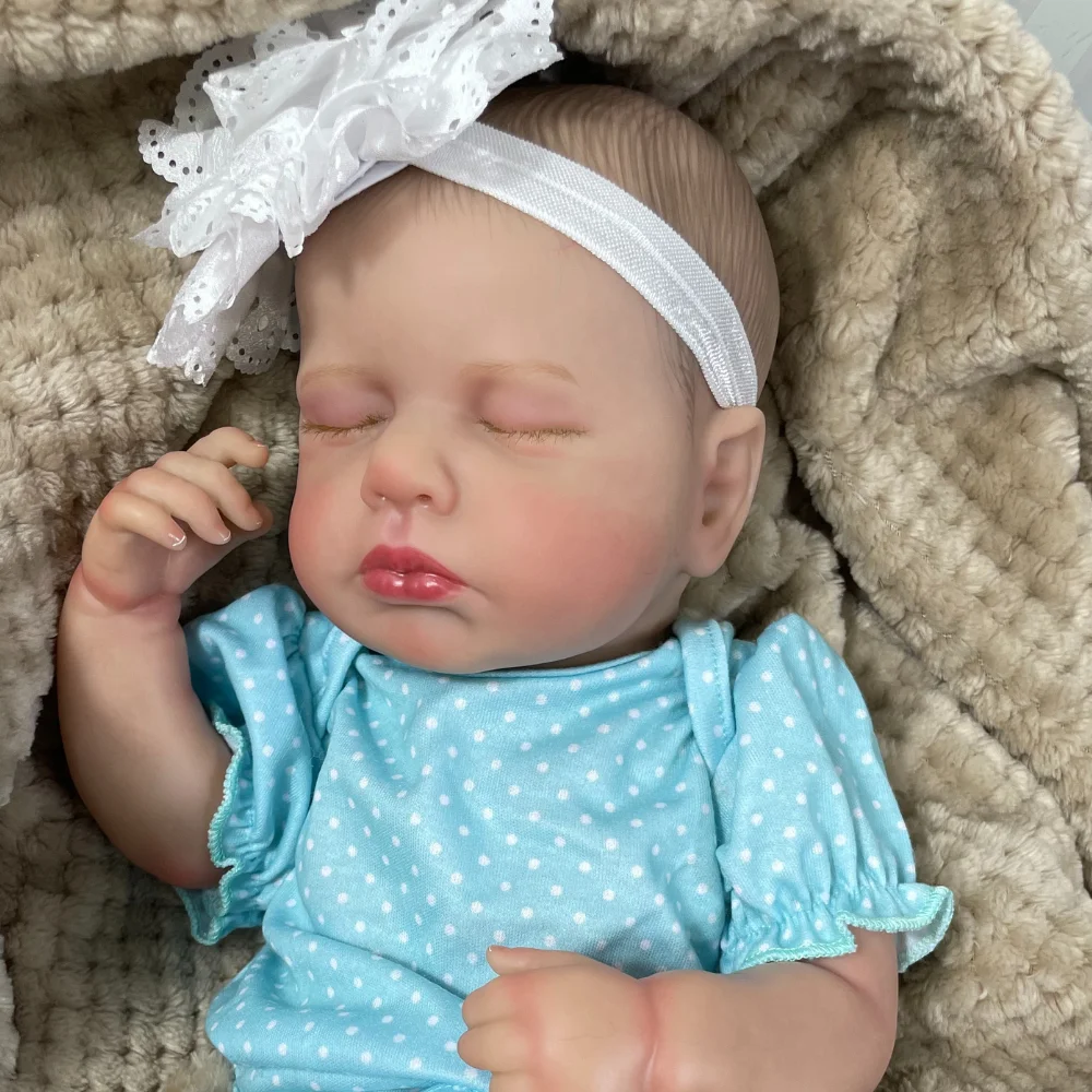 Muñeca Reborn de vinilo lavable, cuerpo completo, aspecto realista - imagen 2