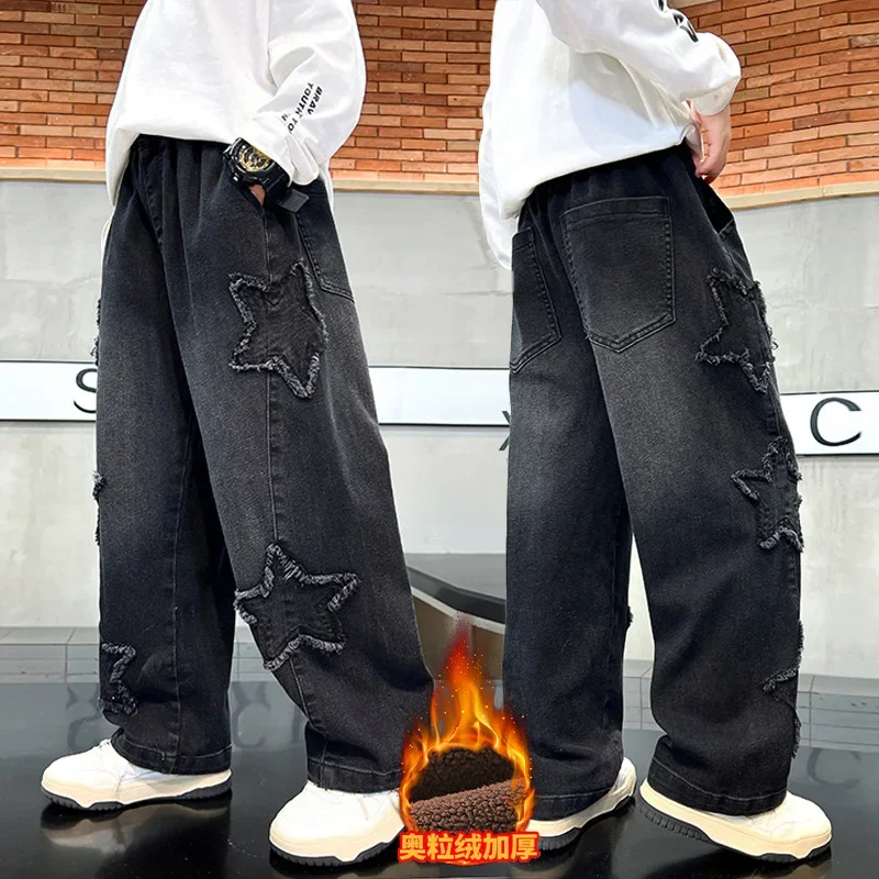 Pantalones acolchados de invierno para niños: vaqueros térmicos - imagen 2