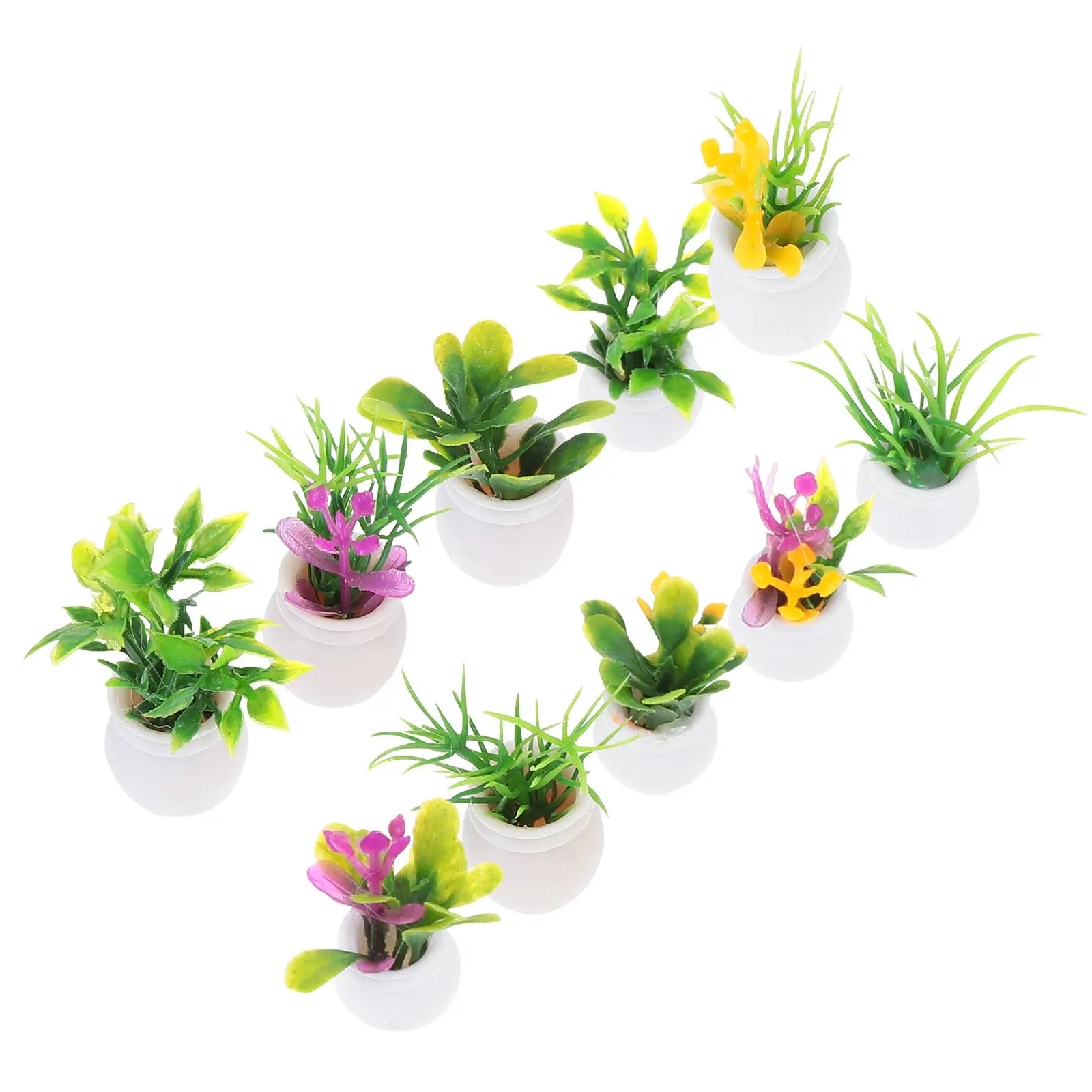 Plantas artificiales mini en maceta de plástico, decoración - imagen 5