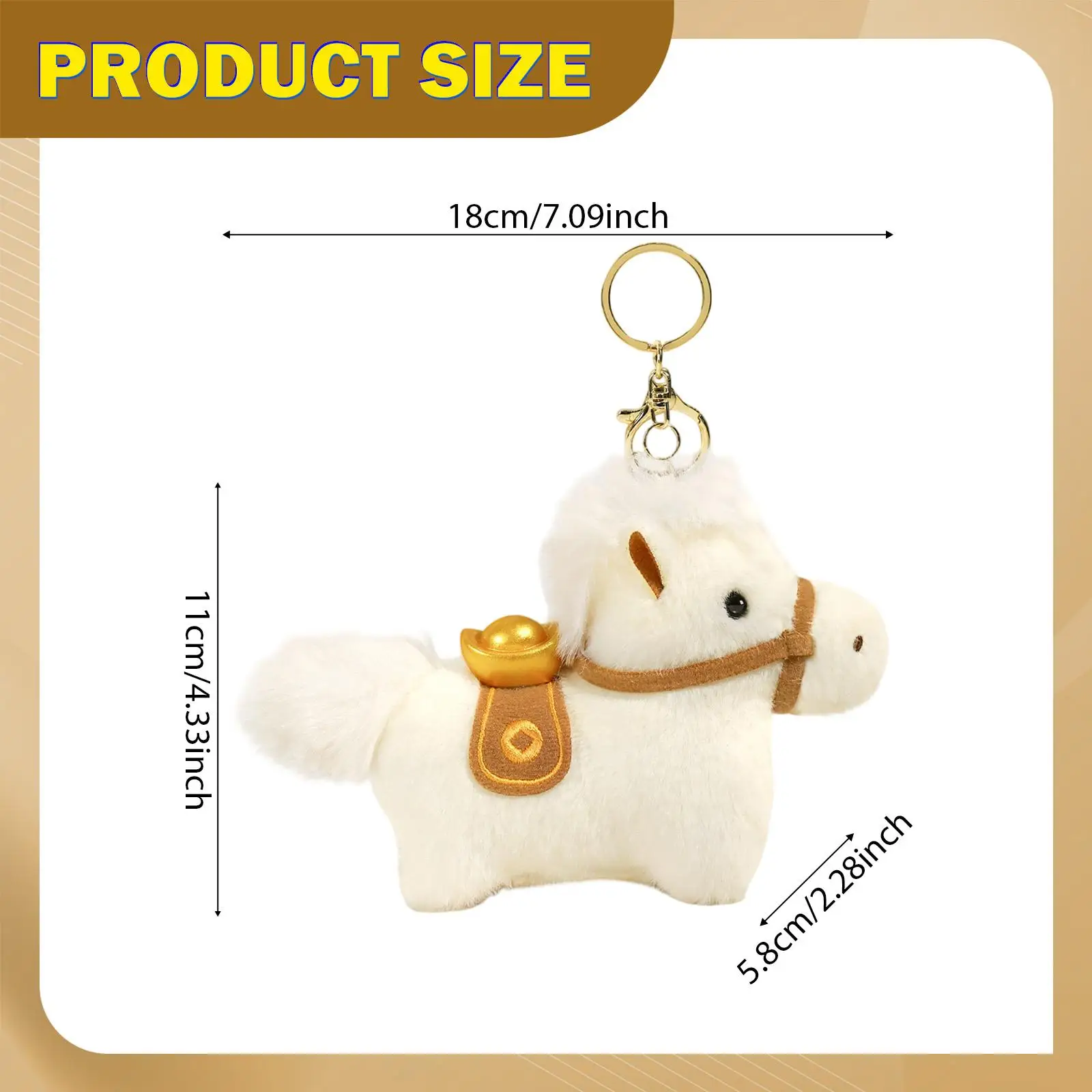 Llavero de caballo para bolso con colgante recuerdo bendición - imagen 3